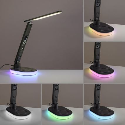 JUST LIGHT. 11018-18 - LED m. RGBW-farver LED bordlampe m. trådløs opladning og touch-funktion dæmpbar TINA LED/4W/230V