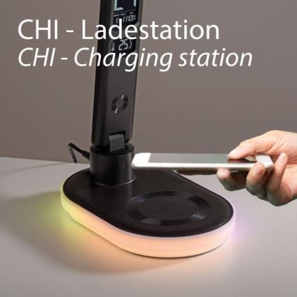 JUST LIGHT. 11018-18 - LED m. RGBW-farver LED bordlampe m. trådløs opladning og touch-funktion dæmpbar TINA LED/4W/230V