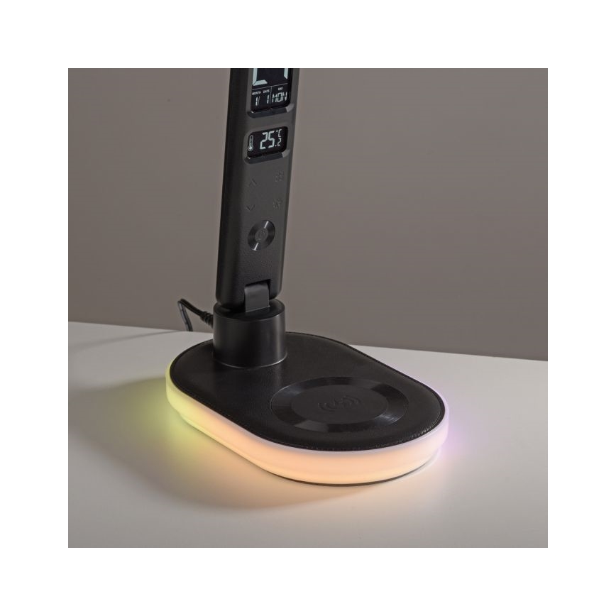 JUST LIGHT. 11018-18 - LED m. RGBW-farver LED bordlampe m. trådløs opladning og touch-funktion dæmpbar TINA LED/4W/230V