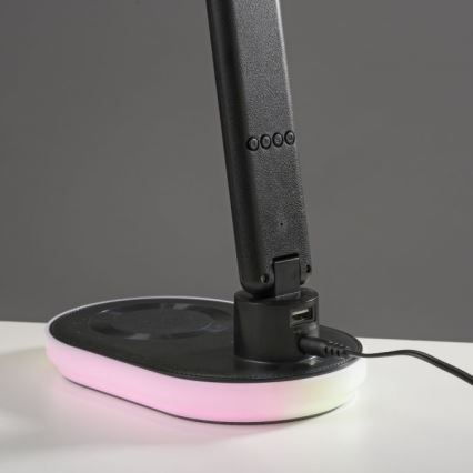 JUST LIGHT. 11018-18 - LED m. RGBW-farver LED bordlampe m. trådløs opladning og touch-funktion dæmpbar TINA LED/4W/230V