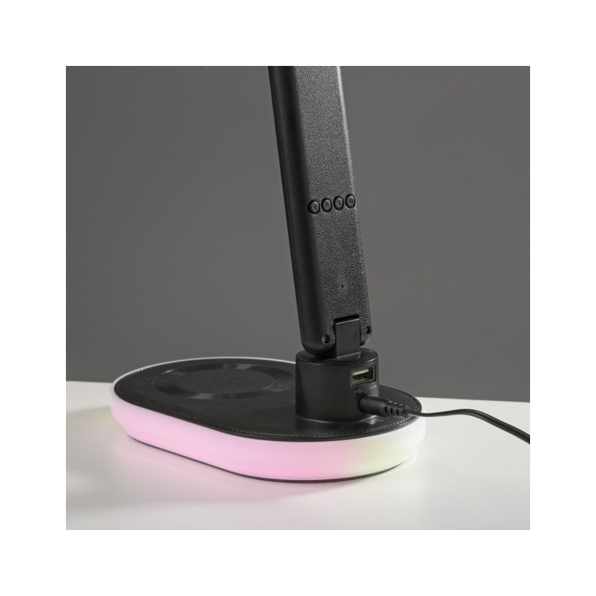 JUST LIGHT. 11018-18 - LED m. RGBW-farver LED bordlampe m. trådløs opladning og touch-funktion dæmpbar TINA LED/4W/230V