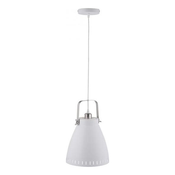 JUST LIGHT. 11060-16 - Pendel EVA 1xE27/60W/230V diameter 26,5 cm hvid