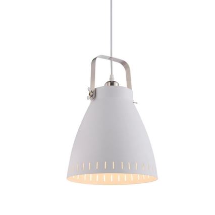 JUST LIGHT. 11060-16 - Pendel EVA 1xE27/60W/230V diameter 26,5 cm hvid