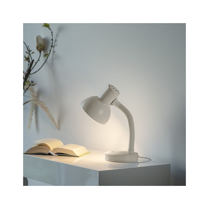 JUST LIGHT. 11080-16 - FLEXI Bordlampe 1xE27/25W/230V Hvid