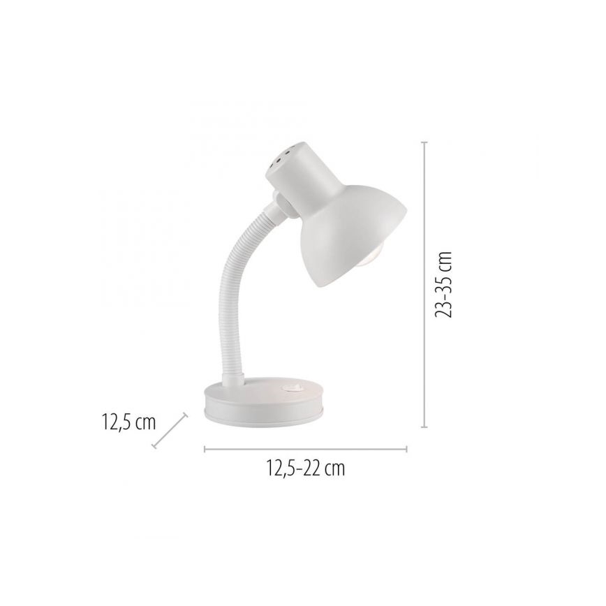 JUST LIGHT. 11080-16 - FLEXI Bordlampe 1xE27/25W/230V Hvid