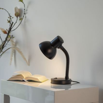 JUST LIGHT. 11080-18 - Fleksibel bordlampe FLEXI 1xE27/25W/230V sort
