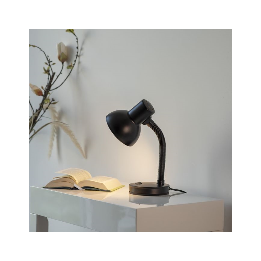JUST LIGHT. 11080-18 - Fleksibel bordlampe FLEXI 1xE27/25W/230V sort