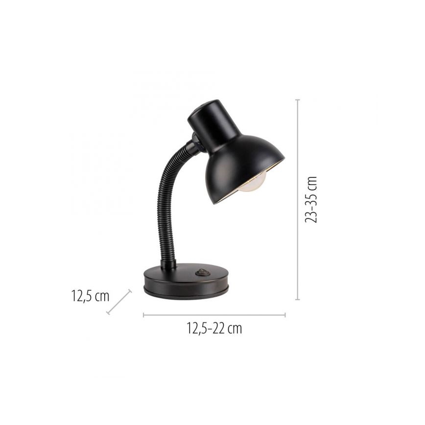 JUST LIGHT. 11080-18 - Fleksibel bordlampe FLEXI 1xE27/25W/230V sort