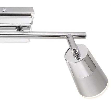 JUST LIGHT. 11229-17 - LED spotlampe DALLI 2xLED/3,5W/230V skinnende krom