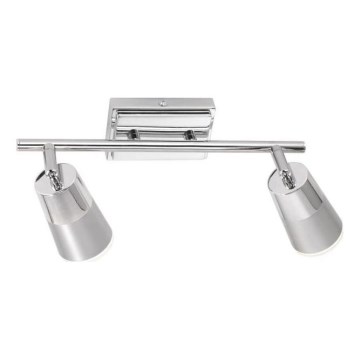 JUST LIGHT. 11229-17 - LED spotlampe DALLI 2xLED/3,5W/230V skinnende krom