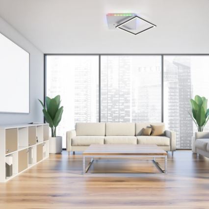 JUST LIGHT. 11327-95 - LED loftlampe m. RGBW-farver dæmpbar RENDA LED/31W/230V 2700-5000K + fjernbetjening