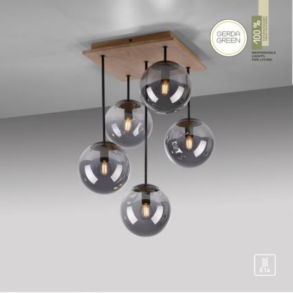 JUST LIGHT. 11395-79 - Pendellampe WIDOW 5xE14/25W/230V eg