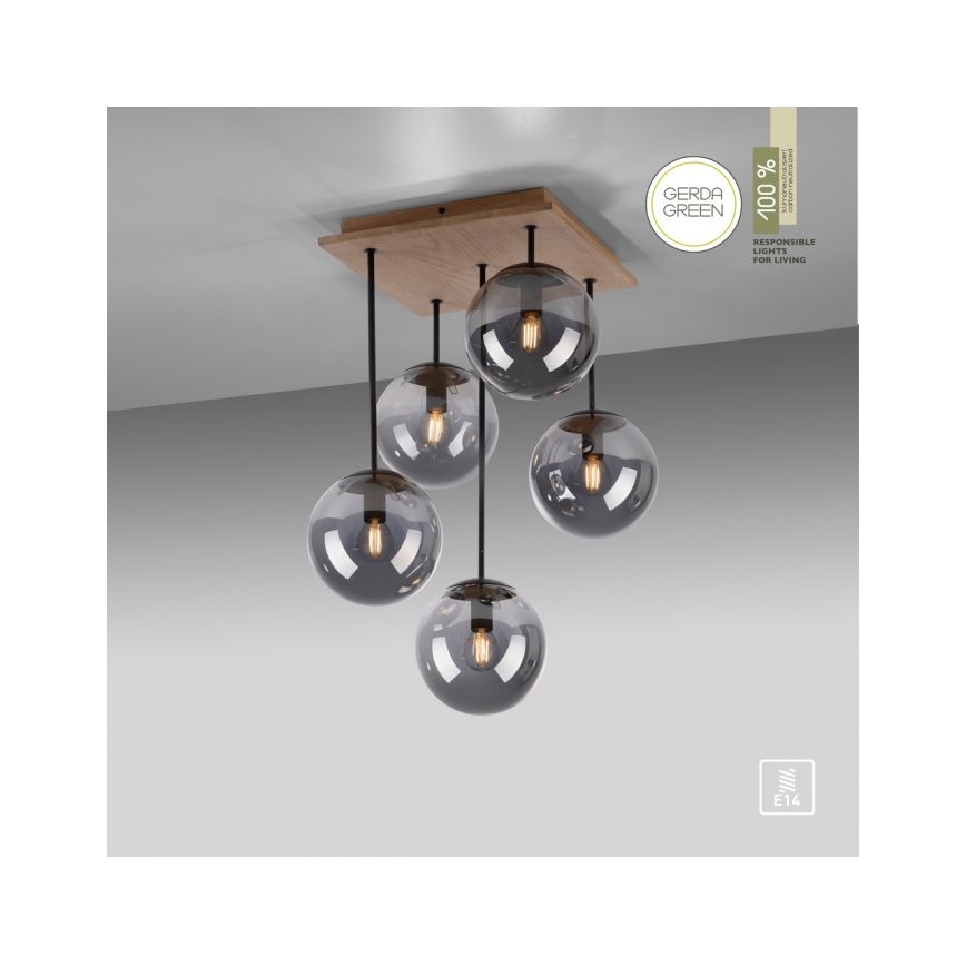 JUST LIGHT. 11395-79 - Pendellampe WIDOW 5xE14/25W/230V eg