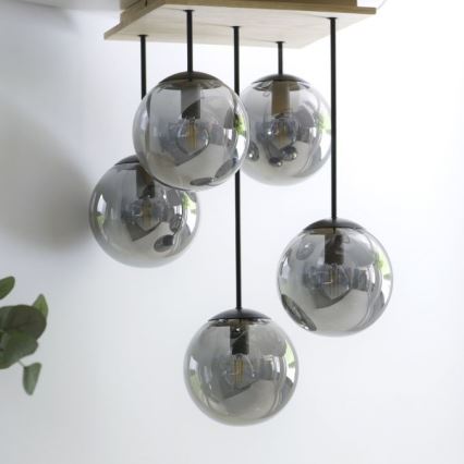 JUST LIGHT. 11395-79 - Pendellampe WIDOW 5xE14/25W/230V eg