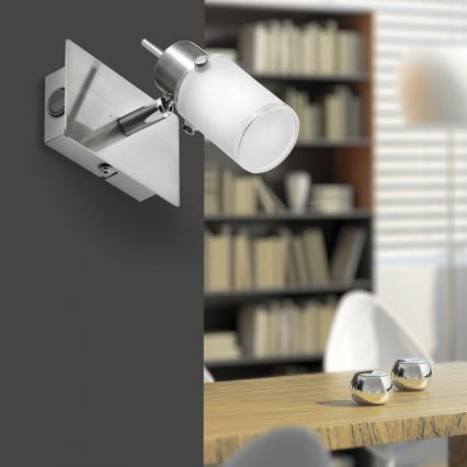 JUST LIGHT. 11931-55 - LED vægspot MAX 1xGU10/4W/230V mat krom