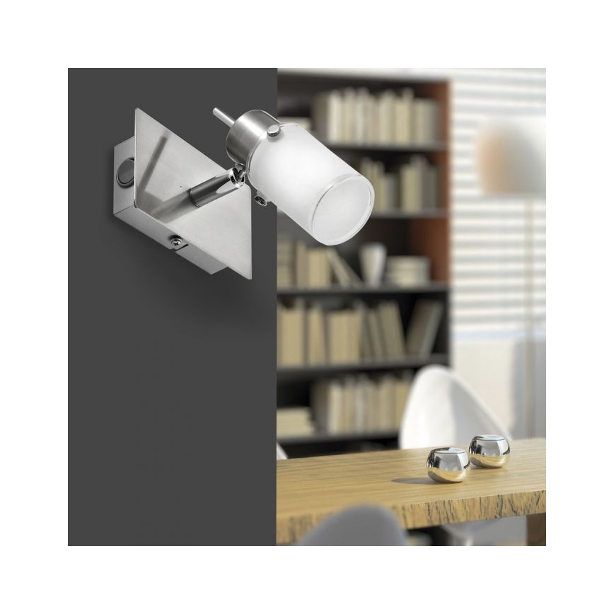 JUST LIGHT. 11931-55 - LED vægspot MAX 1xGU10/4W/230V mat krom