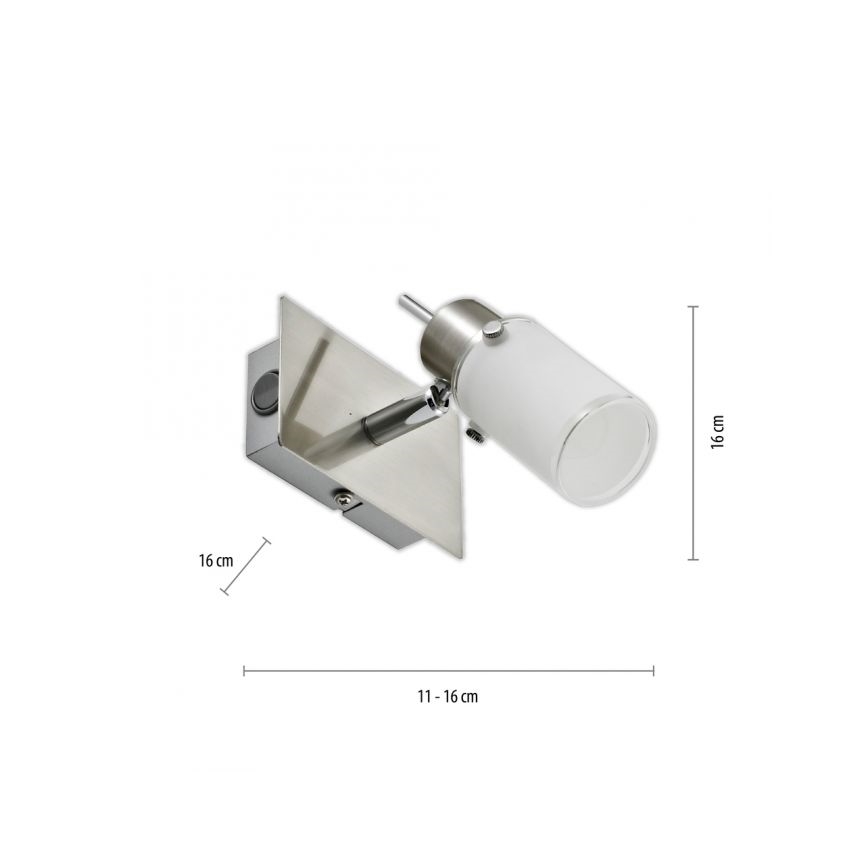JUST LIGHT. 11931-55 - LED vægspot MAX 1xGU10/4W/230V mat krom