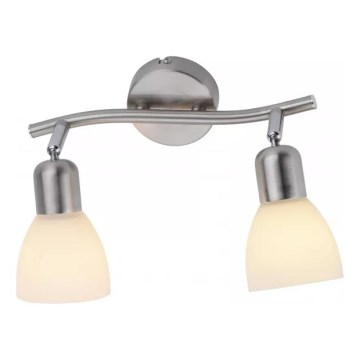 JUST LIGHT. 11952-55 - Spotlampe KARO 2xE14/40W/230V mat krom