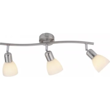 JUST LIGHT. 11953-55 - Spotlampe KARO 3xE14/40W/230V mat krom