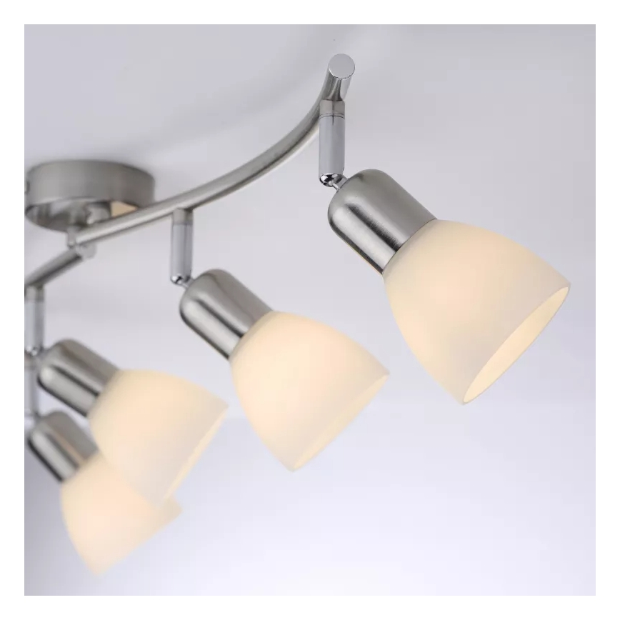 JUST LIGHT. 11954-55 - KARO spotlampe 4xE14/40W/230V, mat krom