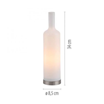 JUST LIGHT. 14006-16 - Bordlampe BOTTLE 1xE14/25W/230V hvid