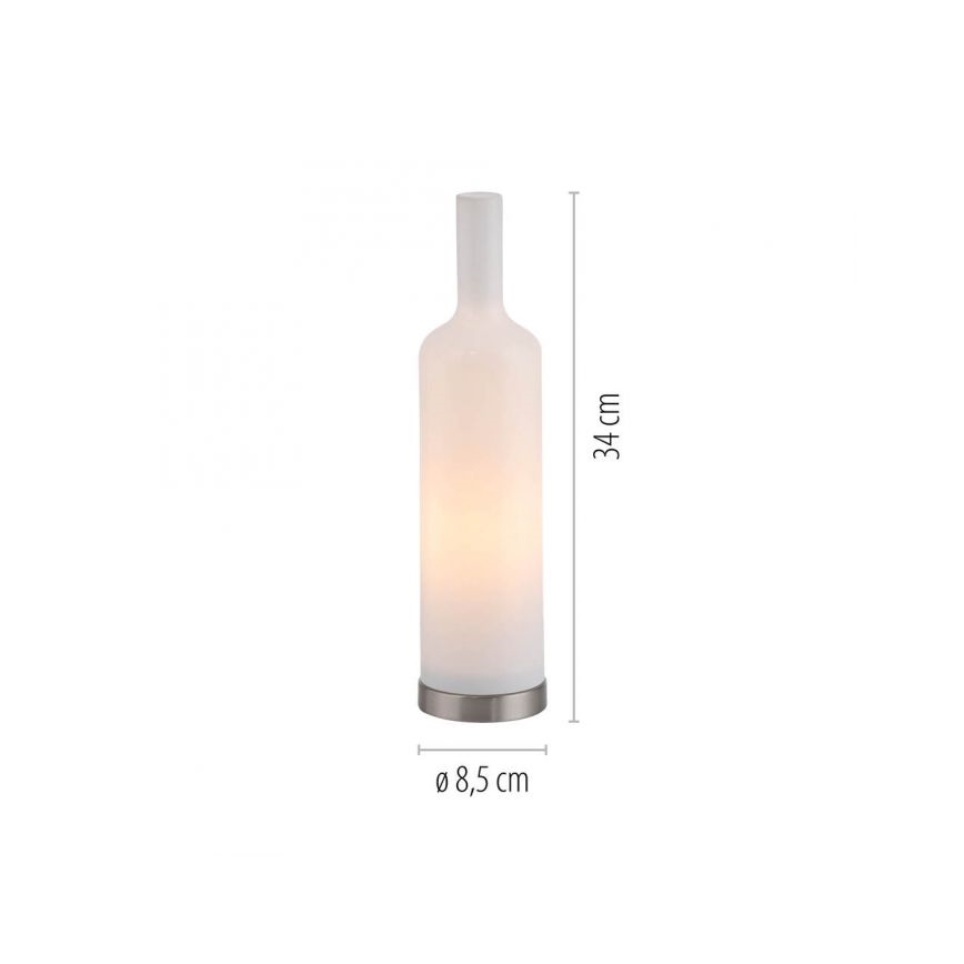 JUST LIGHT. 14006-16 - Bordlampe BOTTLE 1xE14/25W/230V hvid