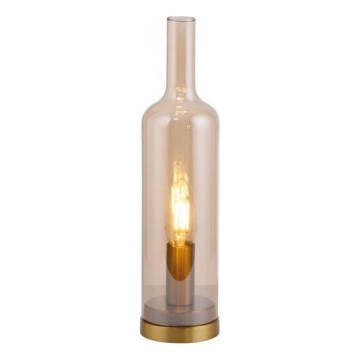 JUST LIGHT. 14006-27 - Bordlampe BOTTLE 1xE14/25W/230V beige/røget