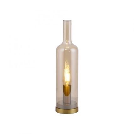 JUST LIGHT. 14006-27 - Bordlampe BOTTLE 1xE14/25W/230V beige/røget