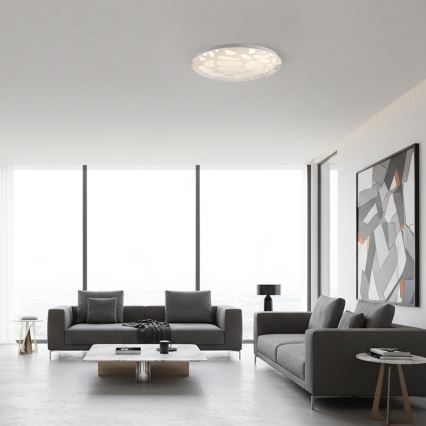 JUST LIGHT. 14009-16 - LED dæmpbar loftlampe ART PLAFO LED/20W/230V 2700-6500K Ø 38 cm hvid + fjernbetjening