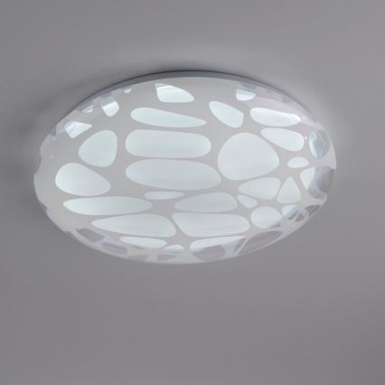 JUST LIGHT. 14009-16 - LED dæmpbar loftlampe ART PLAFO LED/20W/230V 2700-6500K Ø 38 cm hvid + fjernbetjening