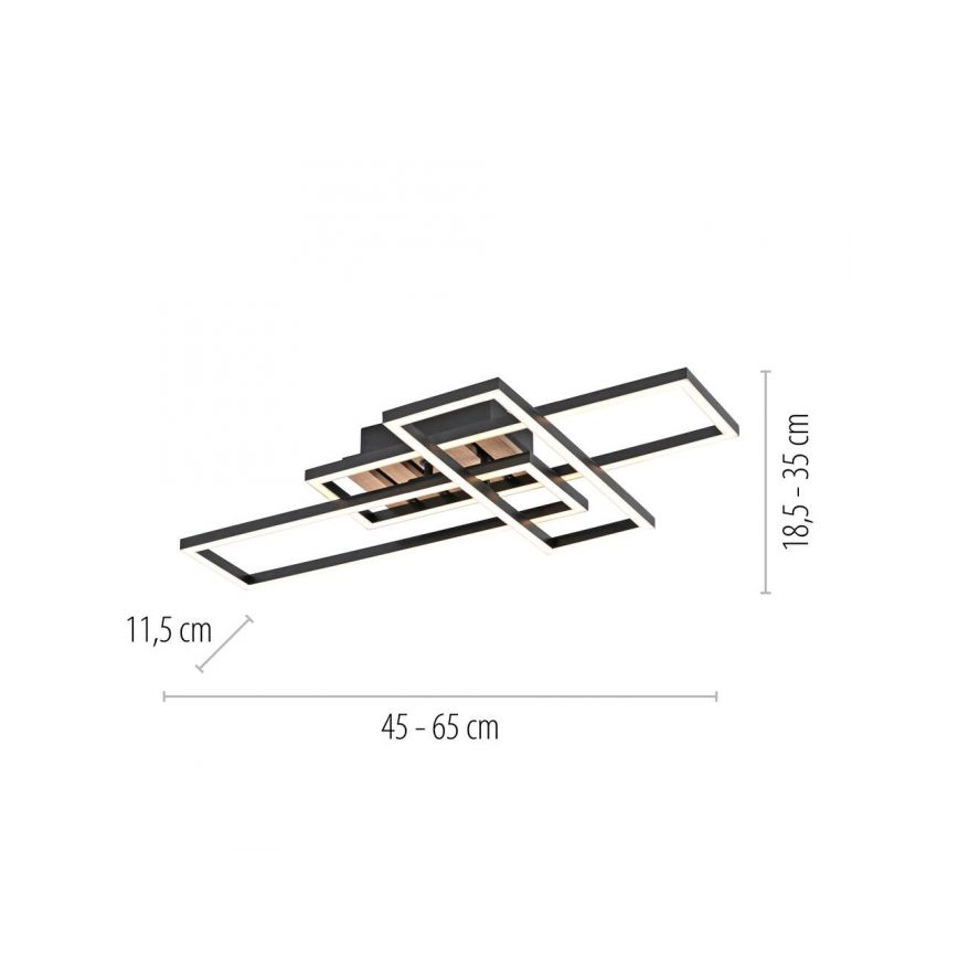 JUST LIGHT. 14051-79 - LED loftlampe AKUSTIKA LED/20,5W/230V eg/sort