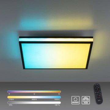 JUST LIGHT. 14110-18 - LED loftlampe m. RGBW-farver dæmpbar MARIO BLACK LED/19,5W/230V 2700-5000K + fjernbetjening