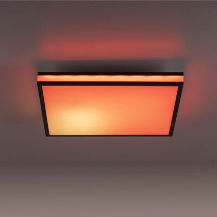 JUST LIGHT. 14110-18 - LED loftlampe m. RGBW-farver dæmpbar MARIO BLACK LED/19,5W/230V 2700-5000K + fjernbetjening