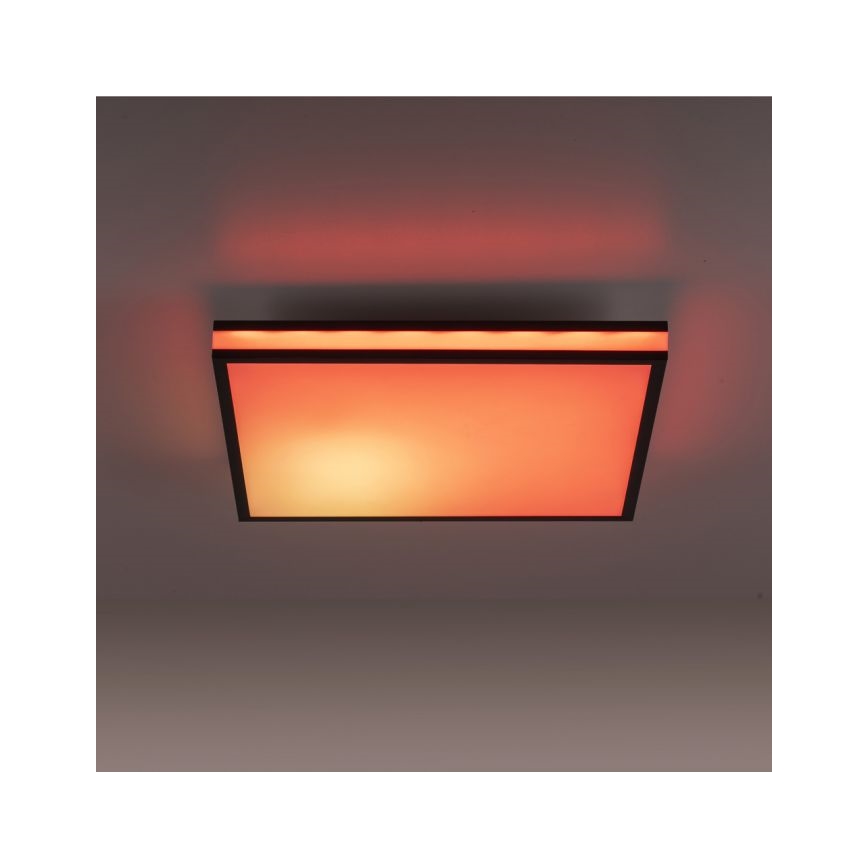 JUST LIGHT. 14110-18 - LED loftlampe m. RGBW-farver dæmpbar MARIO BLACK LED/19,5W/230V 2700-5000K + fjernbetjening