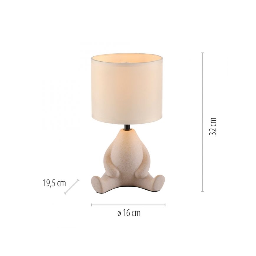 JUST LIGHT. 14190-39 - Bordlampe TED 1xE27/25W/230V beige