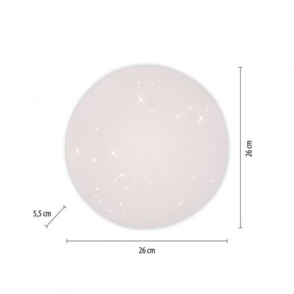 JUST LIGHT. 14275-16 - LED loftlampe URANUS LED/10W/230V diameter 26 cm hvid