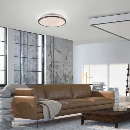 JUST LIGHT. 14293-18 - LED loftlampe dæmpbar KYLE LED/10W/230V diameter 28 cm sort