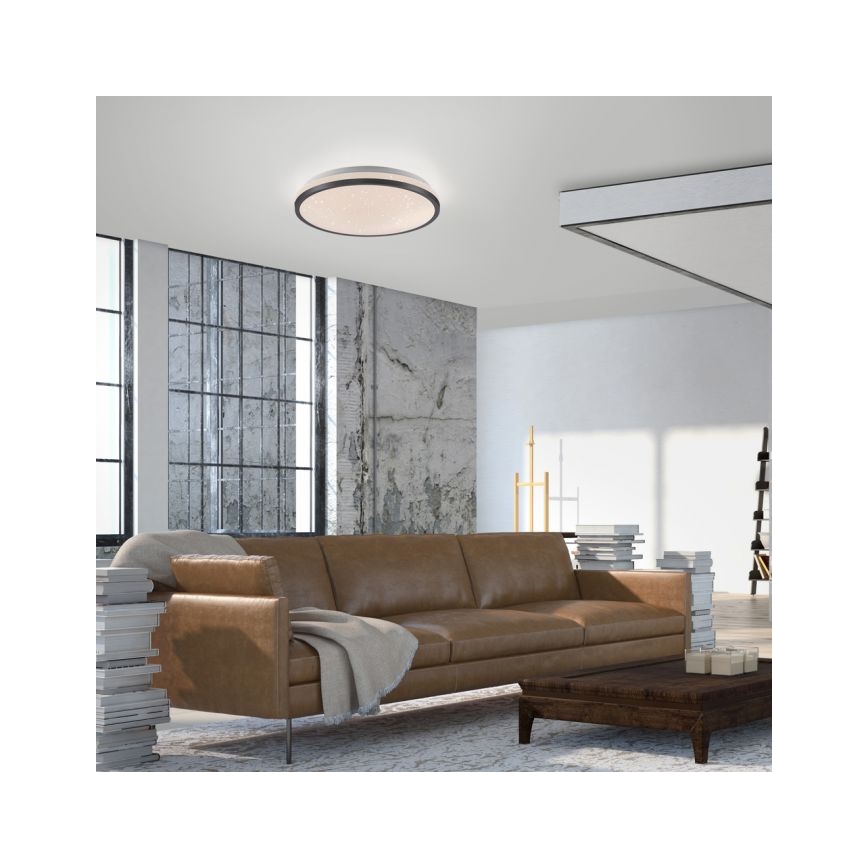 JUST LIGHT. 14293-18 - LED loftlampe dæmpbar KYLE LED/10W/230V diameter 28 cm sort