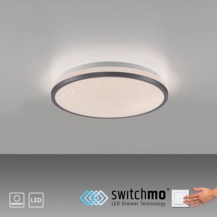 JUST LIGHT. 14293-18 - LED loftlampe dæmpbar KYLE LED/10W/230V diameter 28 cm sort