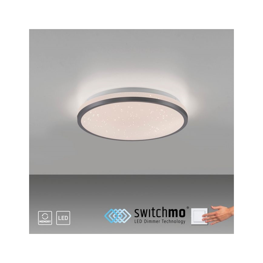 JUST LIGHT. 14293-18 - LED loftlampe dæmpbar KYLE LED/10W/230V diameter 28 cm sort