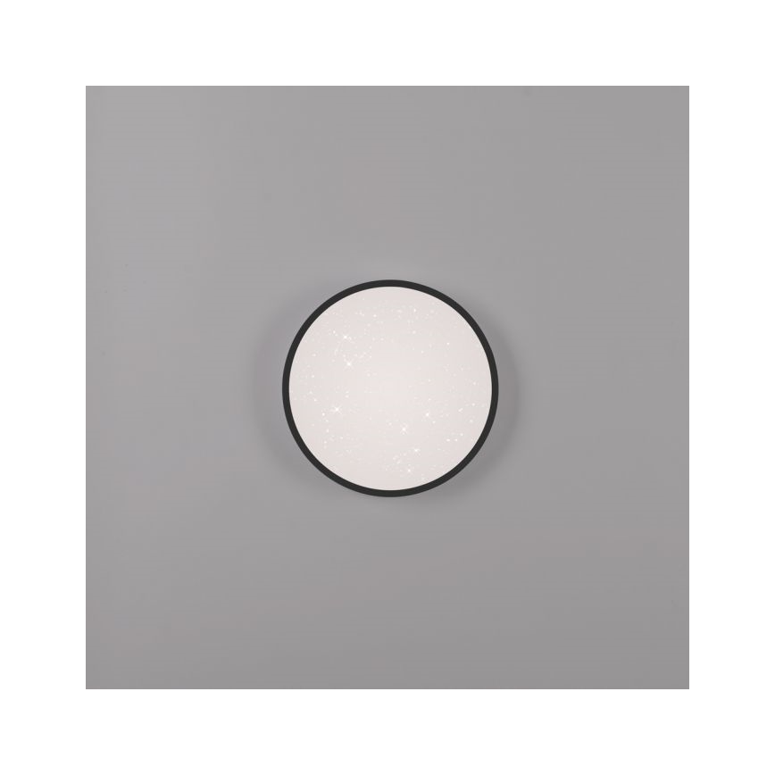 JUST LIGHT. 14293-18 - LED loftlampe dæmpbar KYLE LED/10W/230V diameter 28 cm sort