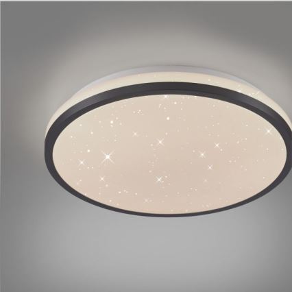 JUST LIGHT. 14293-18 - LED loftlampe dæmpbar KYLE LED/10W/230V diameter 28 cm sort