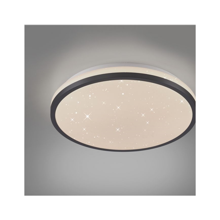 JUST LIGHT. 14293-18 - LED loftlampe dæmpbar KYLE LED/10W/230V diameter 28 cm sort