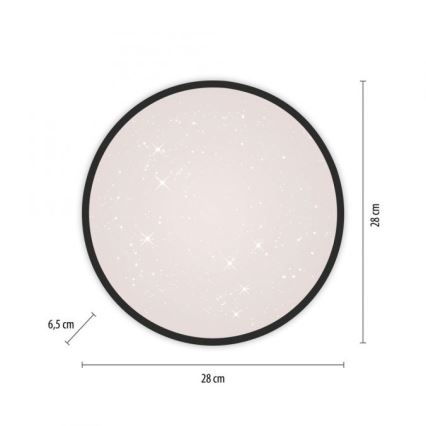 JUST LIGHT. 14293-18 - LED loftlampe dæmpbar KYLE LED/10W/230V diameter 28 cm sort