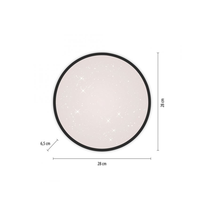 JUST LIGHT. 14293-18 - LED loftlampe dæmpbar KYLE LED/10W/230V diameter 28 cm sort