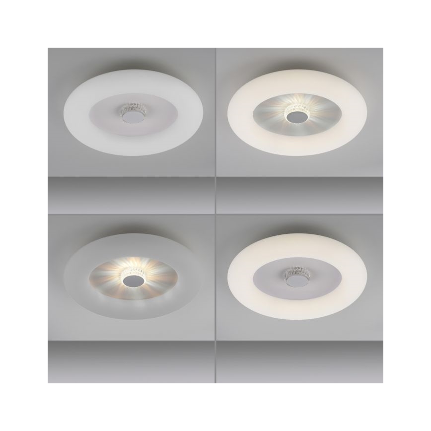 JUST LIGHT. 14383-16 - LED loftlampe dæmpbar VERTIGO LED/26W/230V 2700-5000K hvid + fjernbetjening