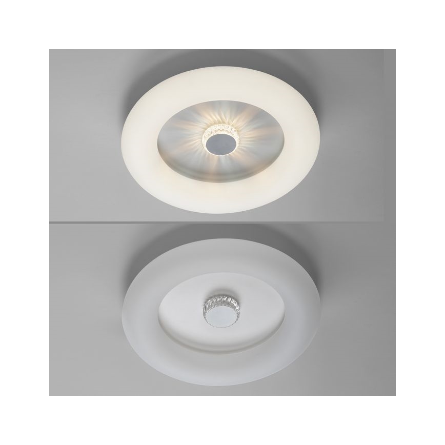 JUST LIGHT. 14383-16 - LED loftlampe dæmpbar VERTIGO LED/26W/230V 2700-5000K hvid + fjernbetjening