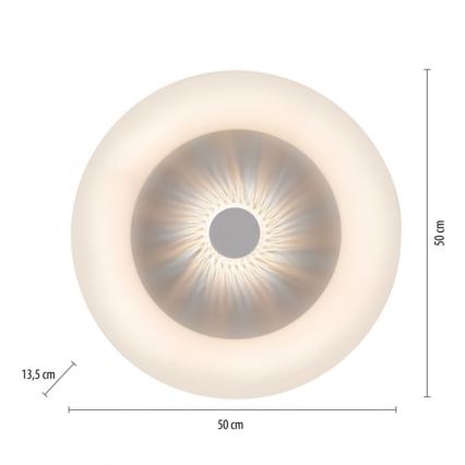 JUST LIGHT. 14383-16 - LED loftlampe dæmpbar VERTIGO LED/26W/230V 2700-5000K hvid + fjernbetjening