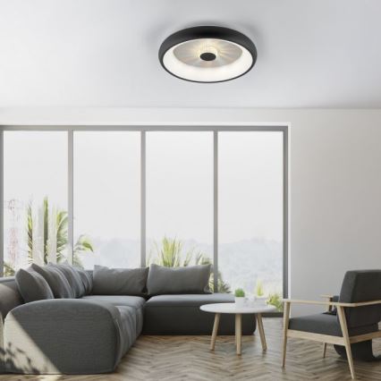 JUST LIGHT. 14384-18 - LED loftlampe dæmpbar VERTIGO LED/29W/230V 2700-5000K sort + fjernbetjening