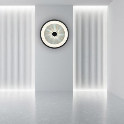 JUST LIGHT. 14384-18 - LED loftlampe dæmpbar VERTIGO LED/29W/230V 2700-5000K sort + fjernbetjening
